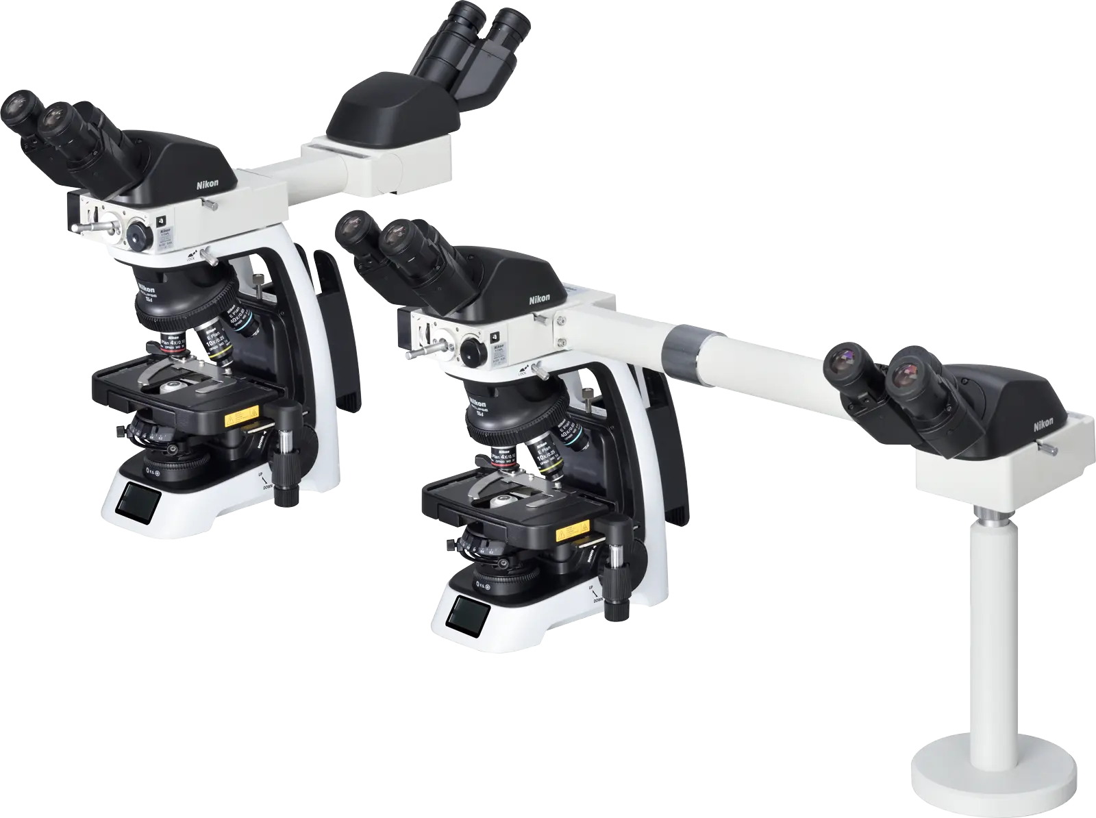 Teaching head accessory mounted on ECLIPSE Si enabling two people to observe the same specimen simultaneously